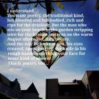 this is poetry, too…